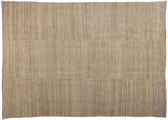 Earth-Tone Japandi Kilim Area Rug, Modern Serenity Meets Zen Tranquility