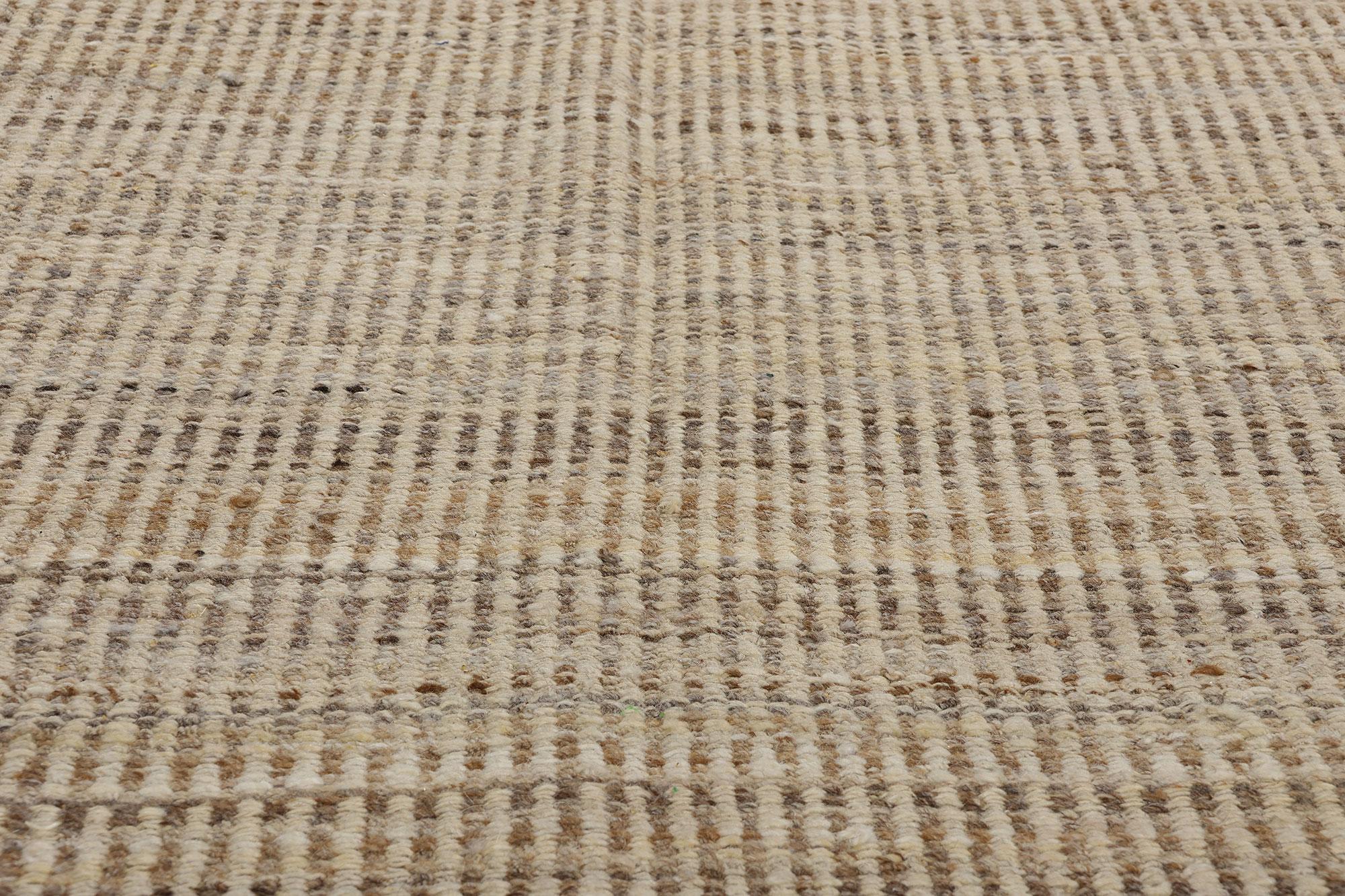 Alfombra japonesa Kilim en tonos tierra, la serenidad moderna se une a la tranquilidad zen Tejido a mano en venta