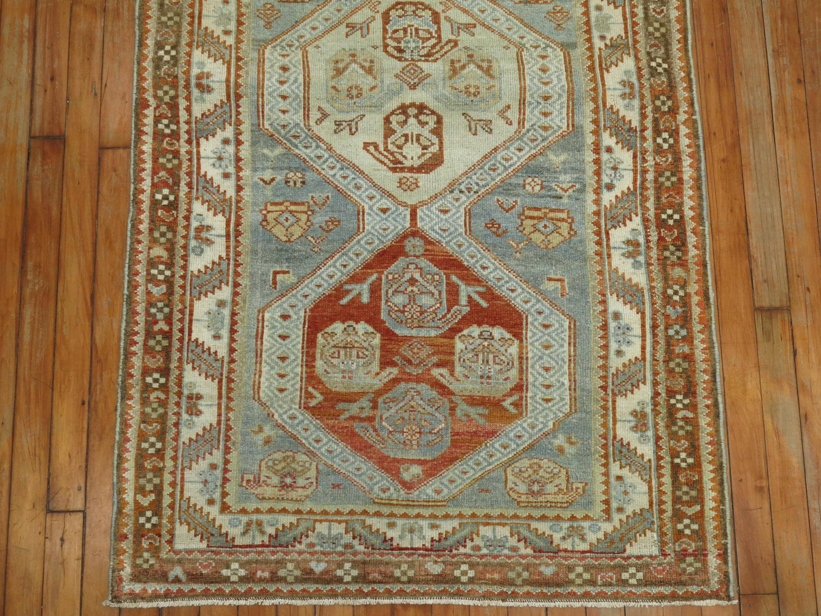 Earth Tone Malayer Antique Persian Runner For Sale 2