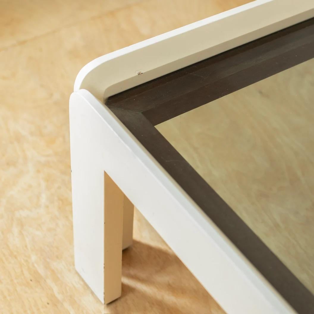 Earth tone modern Glass Top Low Table for living room from Italy For Sale 3