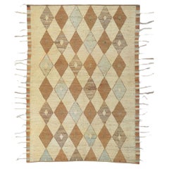 Earth-Tone Moroccan Rug, Cozy Cohesiveness Meets Preppy Argyle