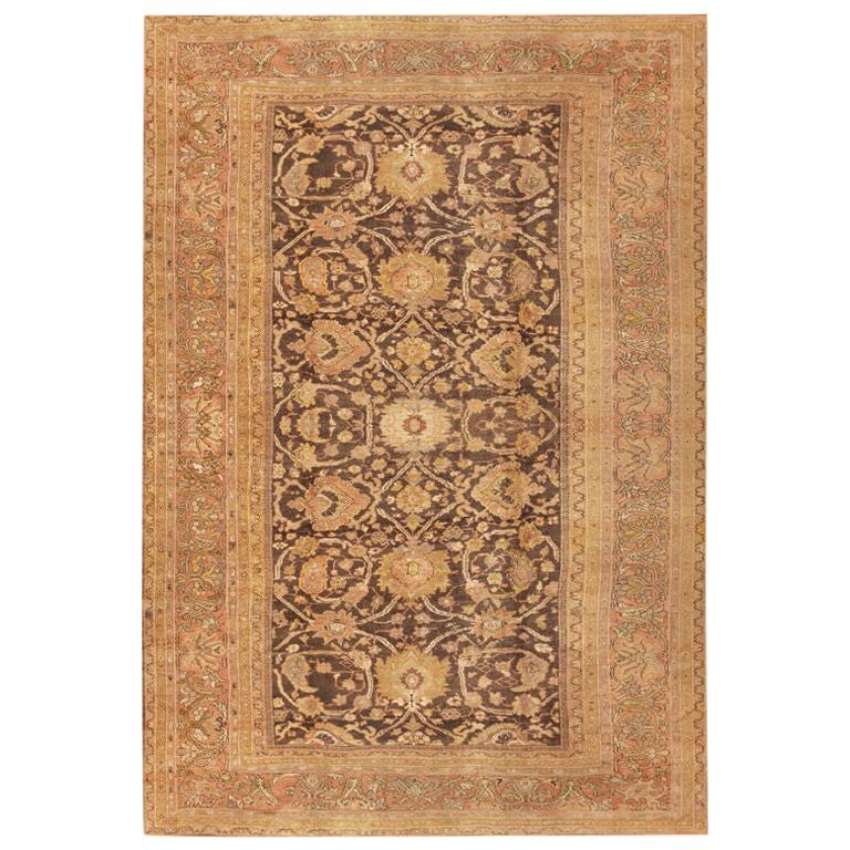 Earth Tone Oversized Antique Persian Sultanabad Rug. Size: 12 ft x 21 ft 8 in