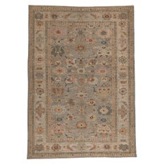 Earth-Tone Persian Sultanabad Rug, Modern Style Meets Organic Luxe