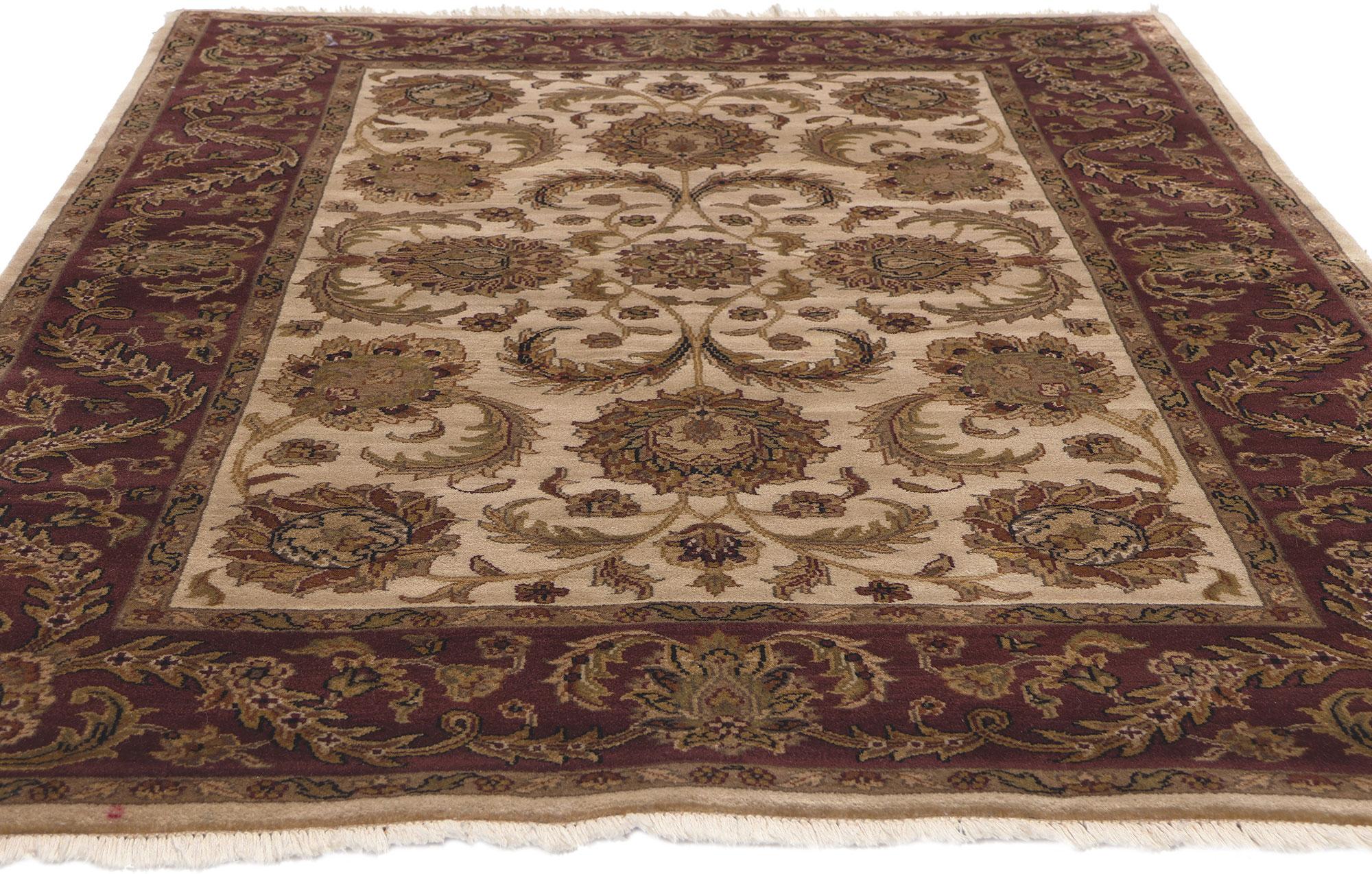 Islamic Earth-Tone Vintage Indian Rug For Sale