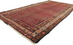 Earth-Tone Vintage Persian Malayer Rug Runner