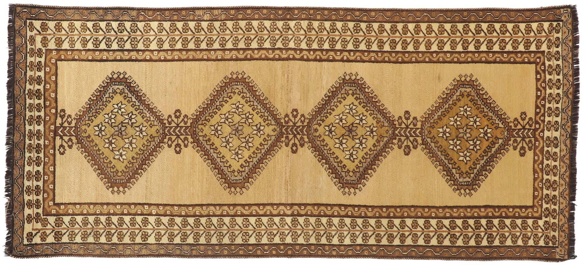 Earth-Tone Vintage Persian Shiraz Tribal Rug For Sale 4