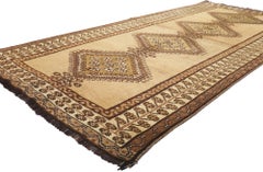 Earth-Tone Vintage Persian Shiraz Tribal Rug