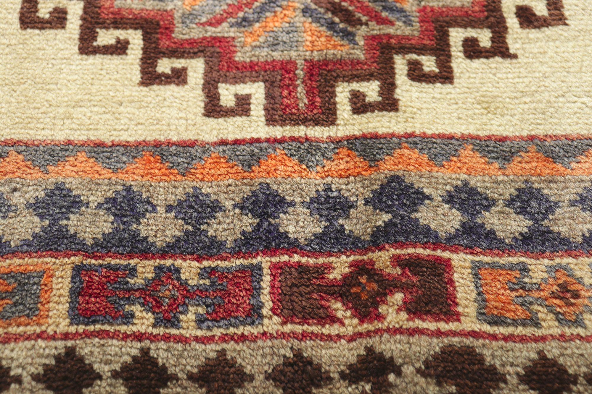20th Century Earth-Tone Vintage Persian Shiraz Tribal Rug For Sale