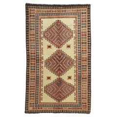 Earth-Tone Retro Persian Shiraz Tribal Rug