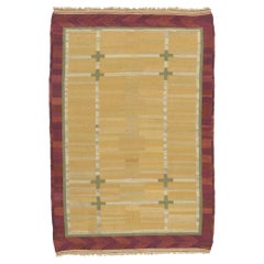 Alfombra Rollakan Sueca Kilim Vintage Tono Tierra