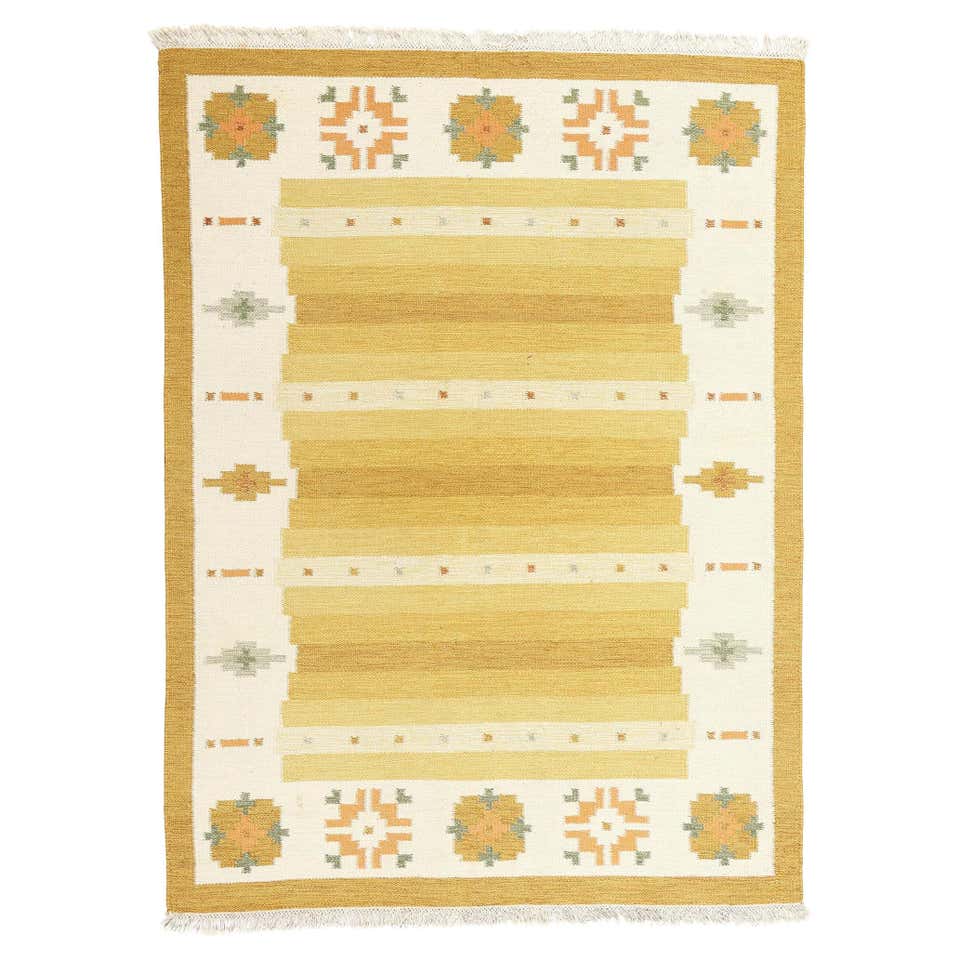 Scandinavian Rug Rollakan Earthy Tones For Sale at 1stDibs