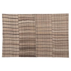 Earth-Tone Retro Turkish Kilim Rug, Wabi-Sabi Embraces Sustainable Design