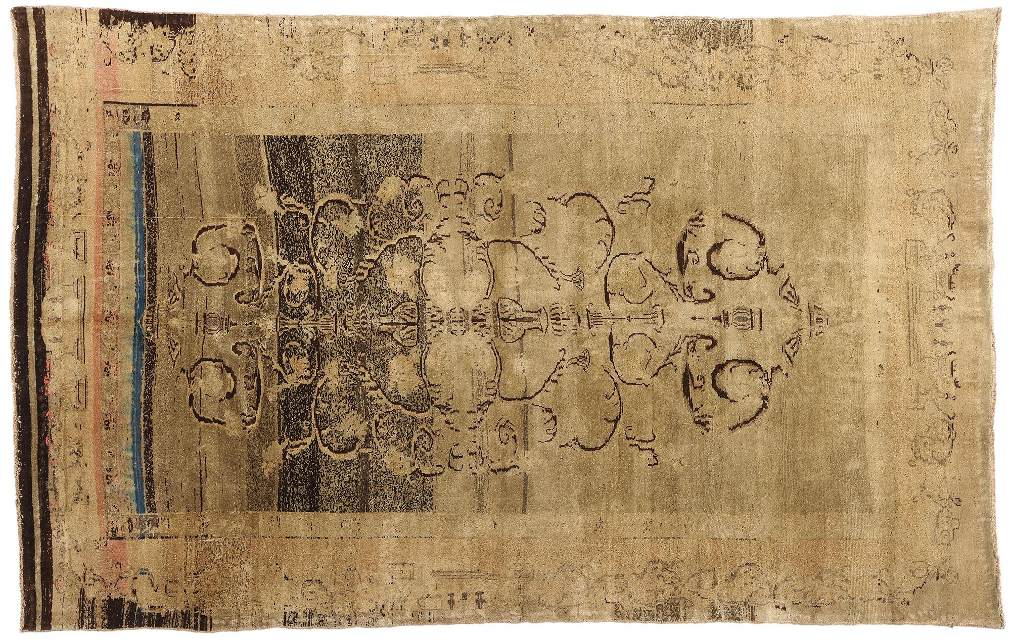 1930's Turkish Oushak Carpet with Traditional Style For Sale 12