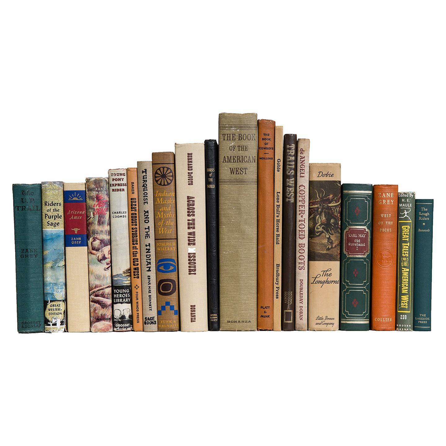 Earth Tone Western Book Collection For Sale