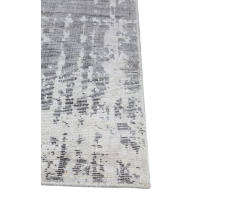Modern Earthen Sanctuary Natural Slate & Natural Slate 90X300 cm Handloom Rug For Sale