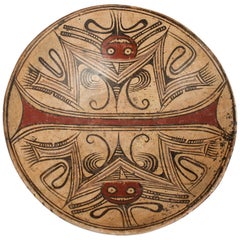 Plat à piédestal en terre cuite, culture Coclé, Panama, 600-800 D.C.