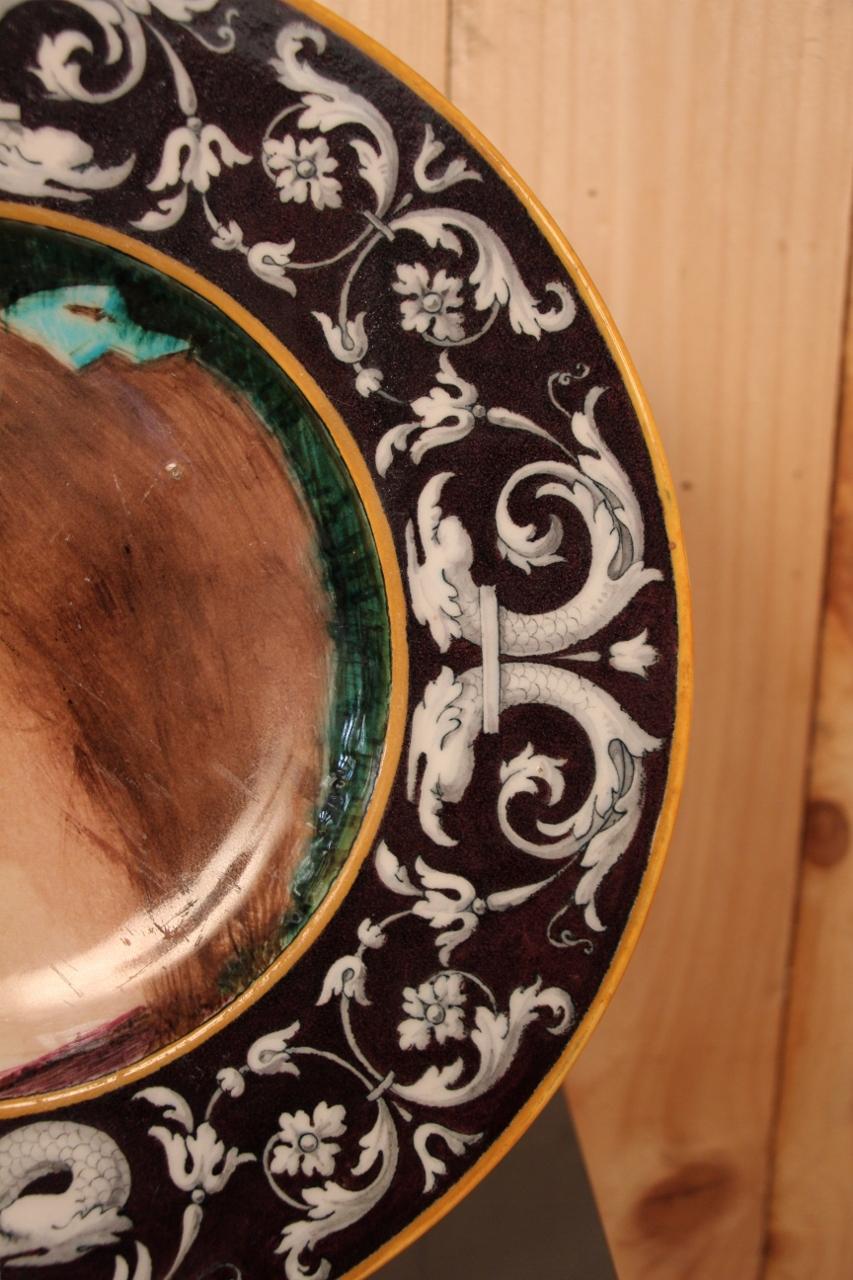 French Earthenware Dish By Théodore Deck For Sale