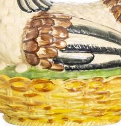 Ceramica - Scatola in ceramica con coperchio a forma di “gallina” - XIX secolo