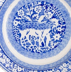 Earthenware - Earthenware plate from Gaia or Coimbra - 19th century