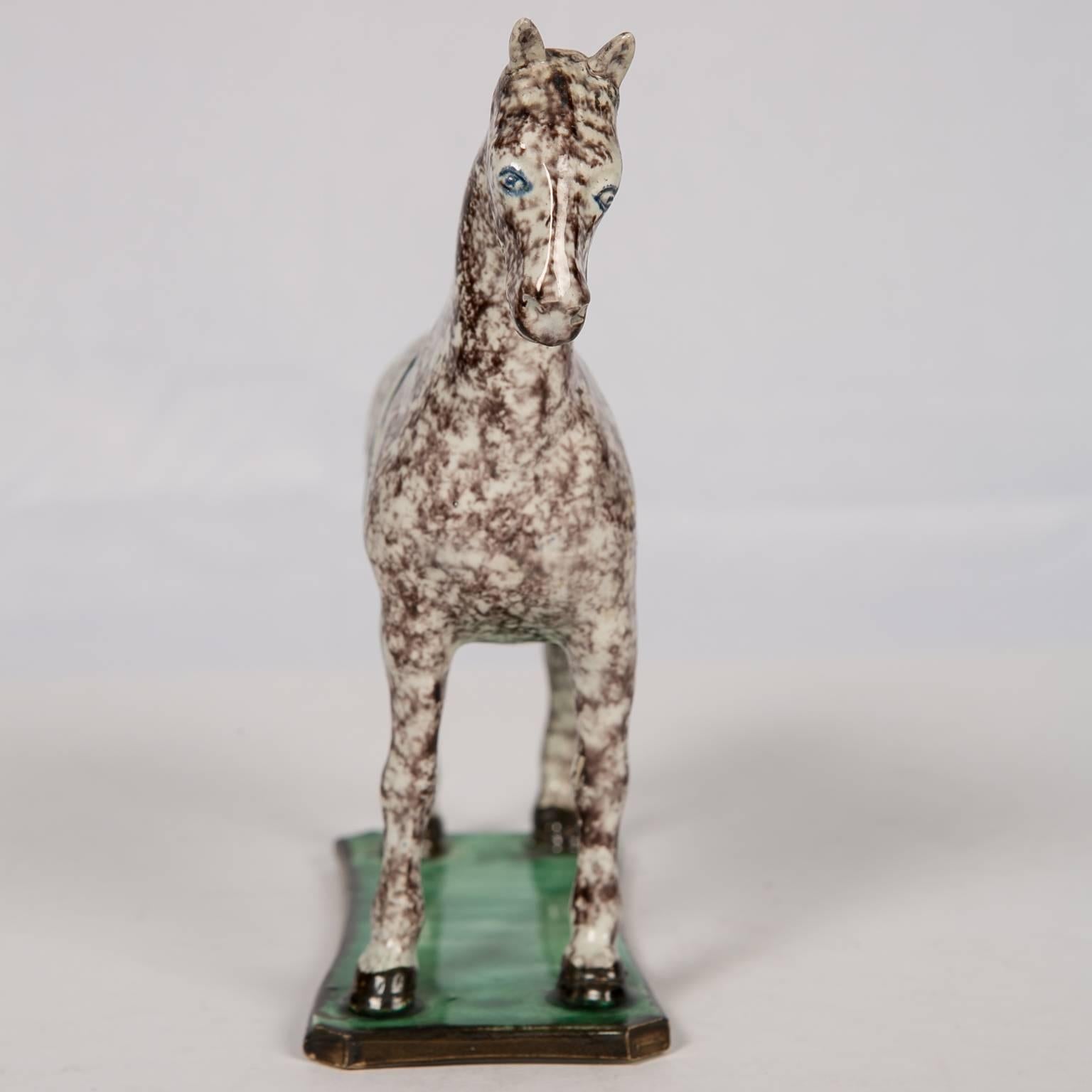 Folk Art Earthenware Figure of a Horse