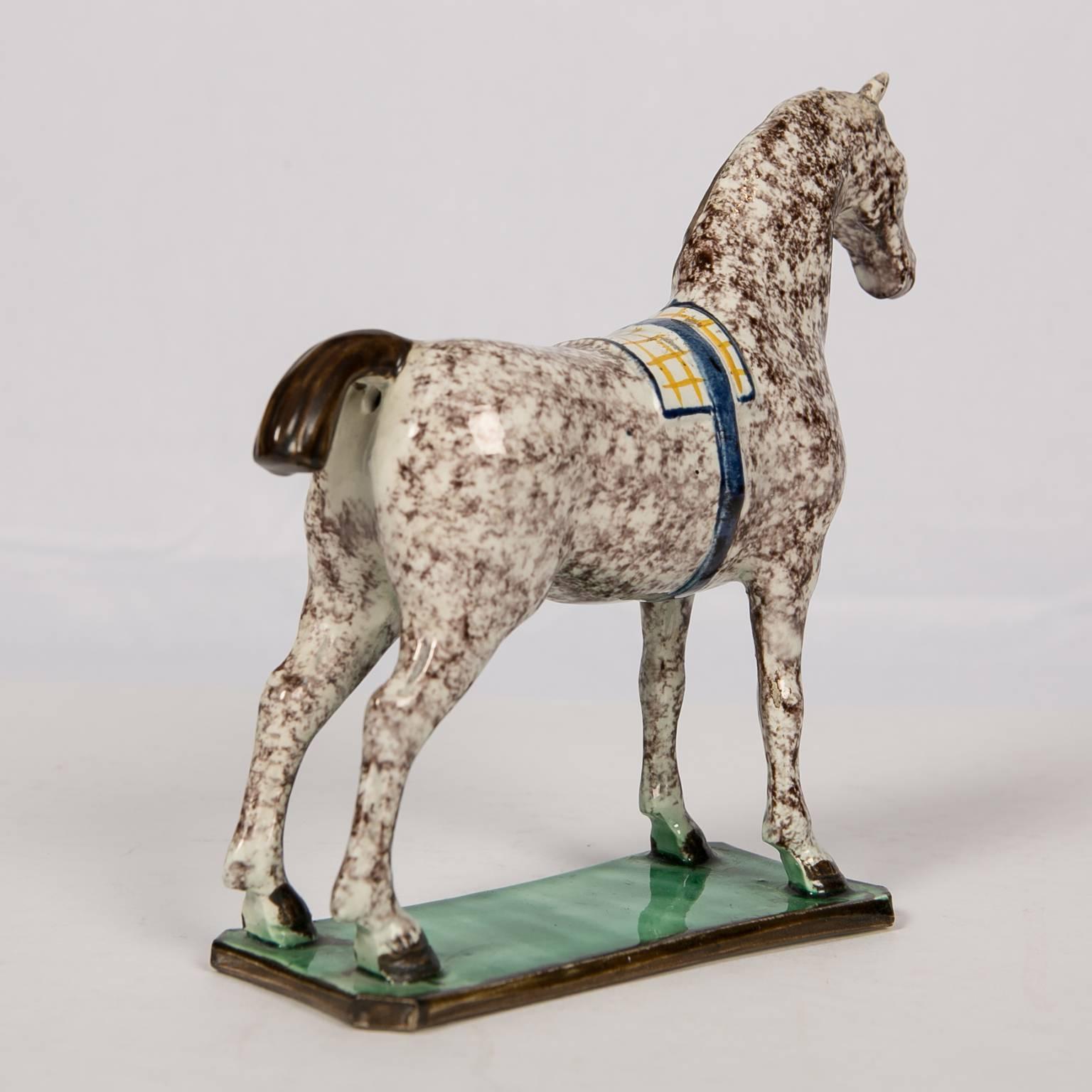 Earthenware Figure of a Horse In Excellent Condition In Katonah, NY