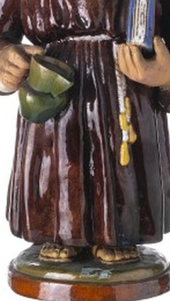 Earthenware - 'Friar figure' jug in Caldas earthenware