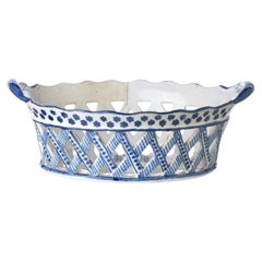 Earthenware - Fruit basket in Miragaia earthenware - 19th century
