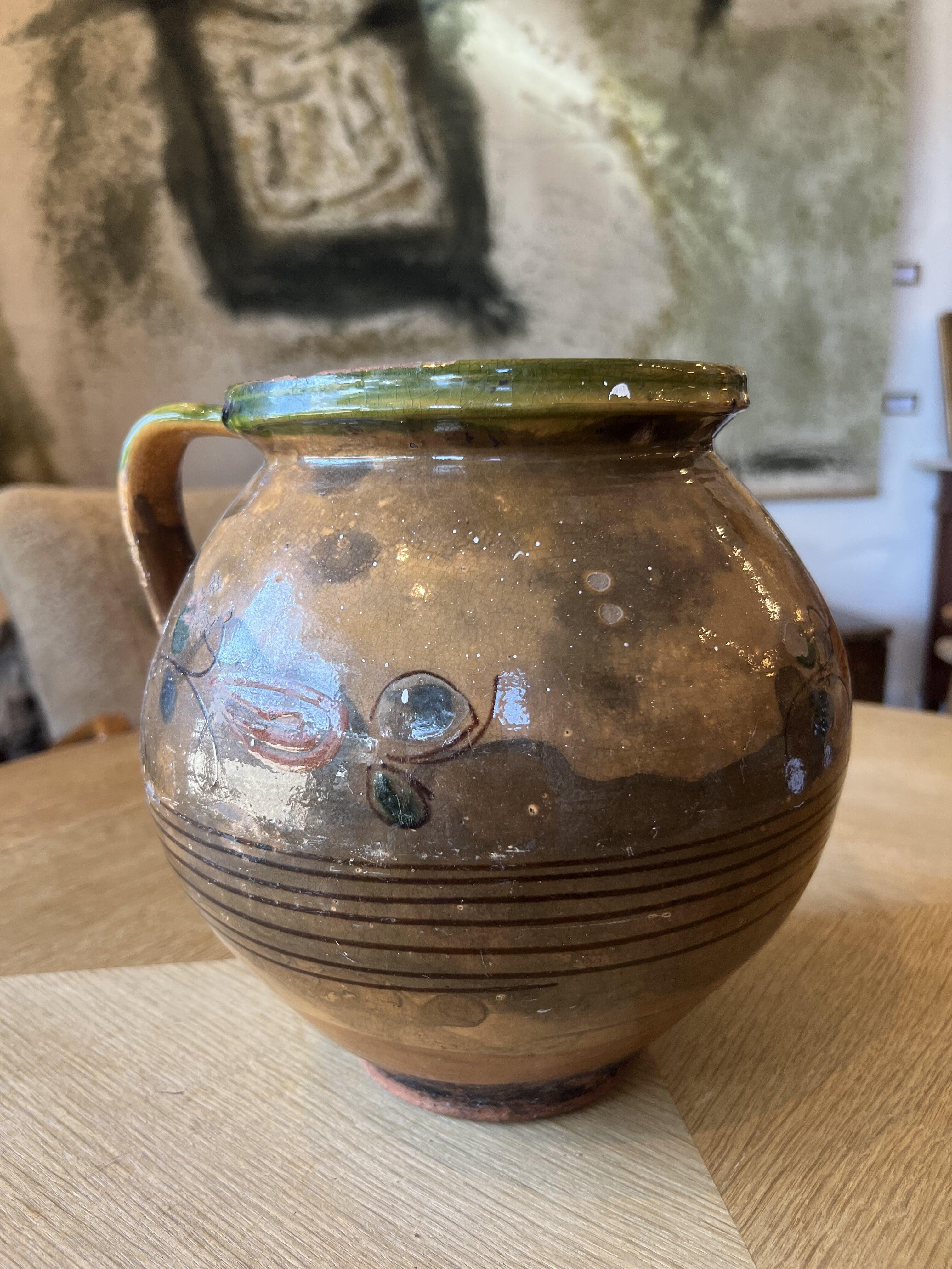 Terracotta ungherese dipinta a mano, circa 1900 In condizioni buone in vendita a Ventura, CA