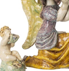 Cerámica - María Luísa Fragoso - Lámpara de ángel y dos candelabros de niños
