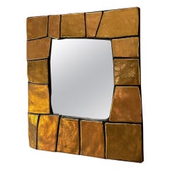 Earthenware mirror by Mithé Espelt, model "Cuzco" created in 1974