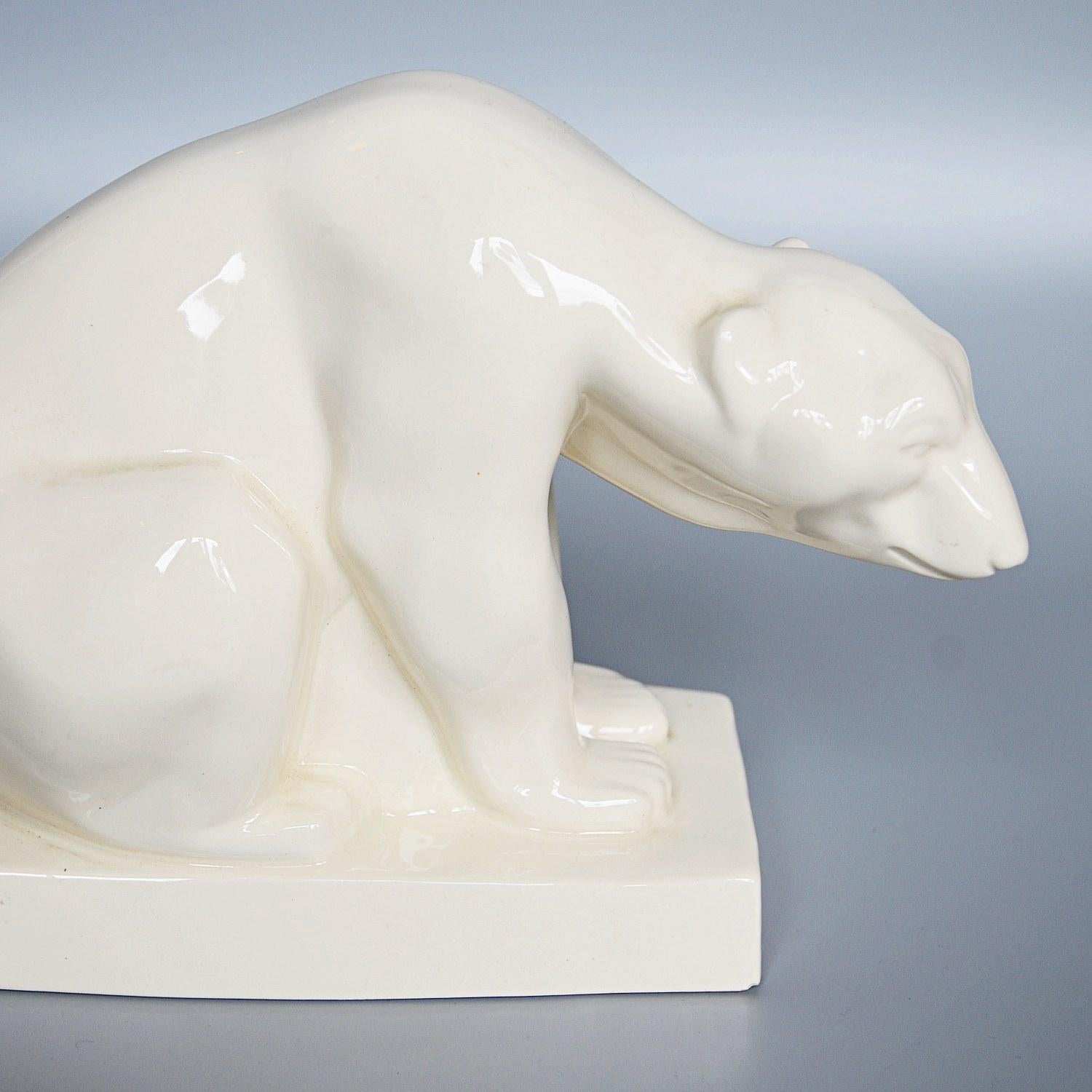 English Earthenware Model of a Polar Bear by John Skeaping for Wedgwood, circa 1960