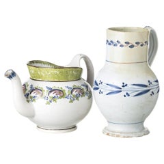 Earthenware - Mug and teapot in earthenware - 19th century