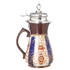 Earthenware - Mug with lid; in English earthenware - 19th century