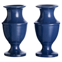 Earthenware - Pair of earthenware vases from Miragaia - 19th century