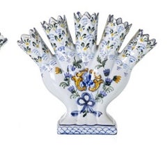 Earthenware - Pair of flower vases in Carvalhinho earthenware.