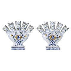 Earthenware - Pair of flower vases in Carvalhinho earthenware.