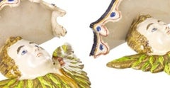 Earthenware - Pair of wall corbels - 19th century