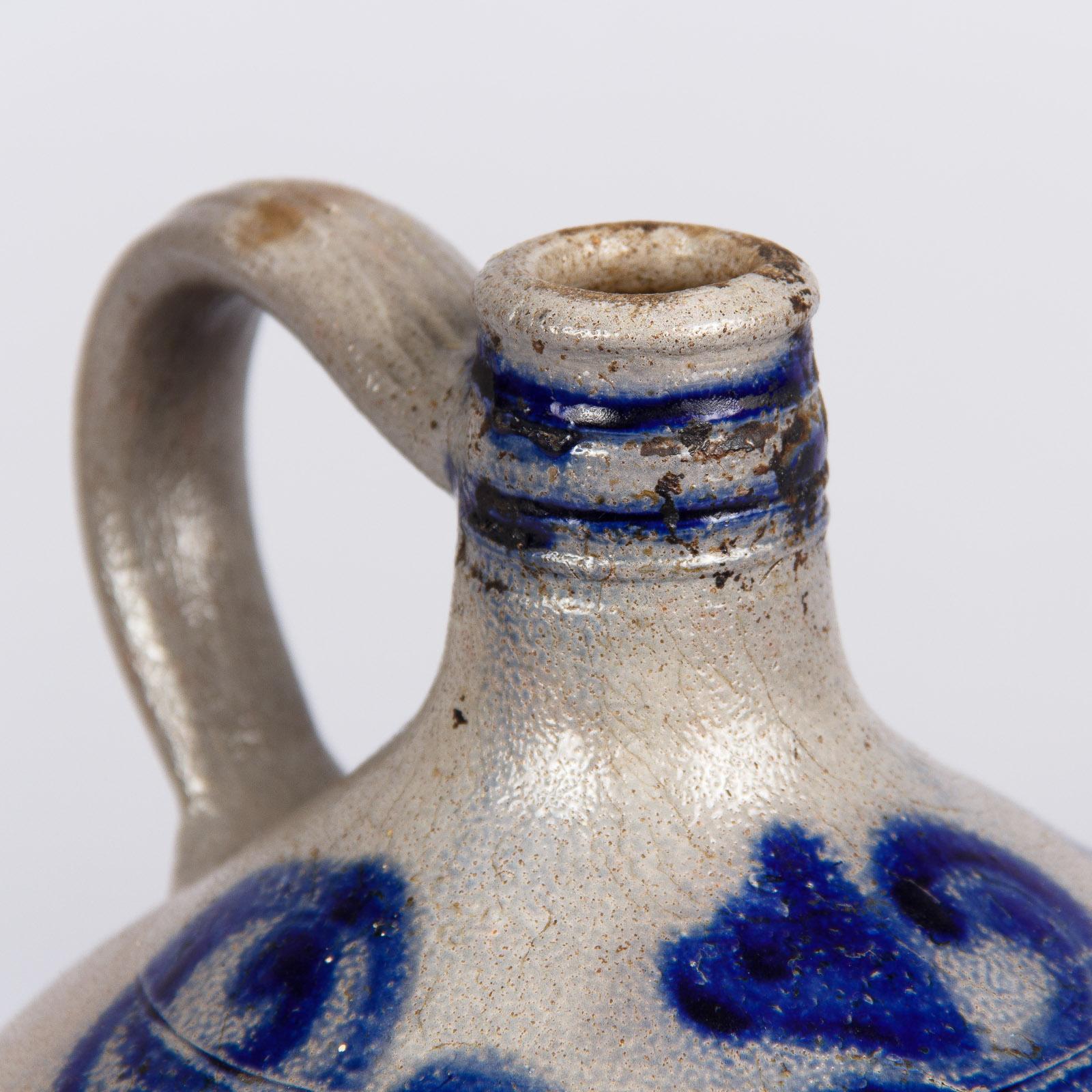 French Provincial Earthenware Pitcher from Alsace Region, France, 1920s