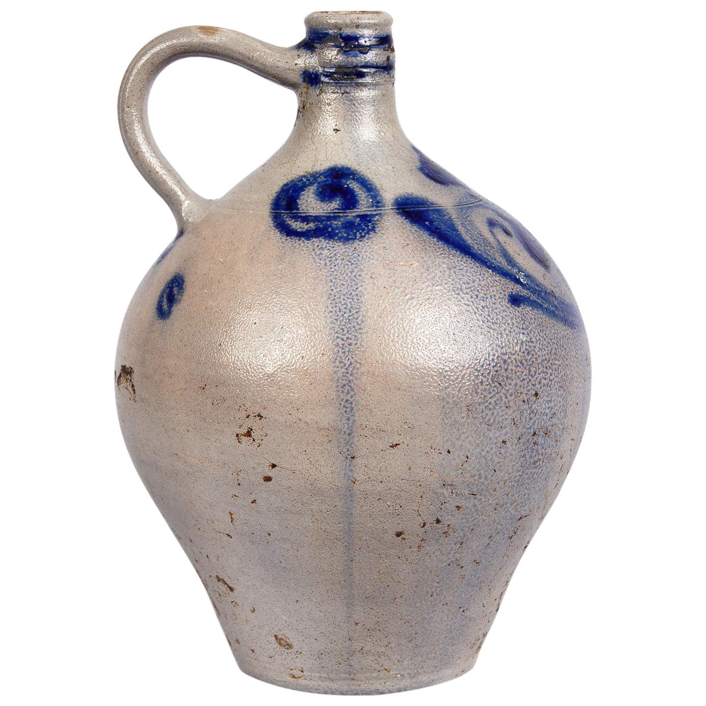 Earthenware Pitcher from Alsace Region, France, 1920s