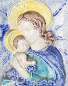 Earthenware - Plaque 'Our Lady with Child'