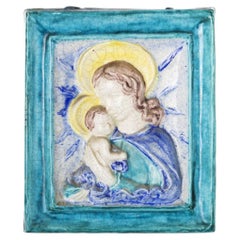 Earthenware - Plaque 'Our Lady with Child'