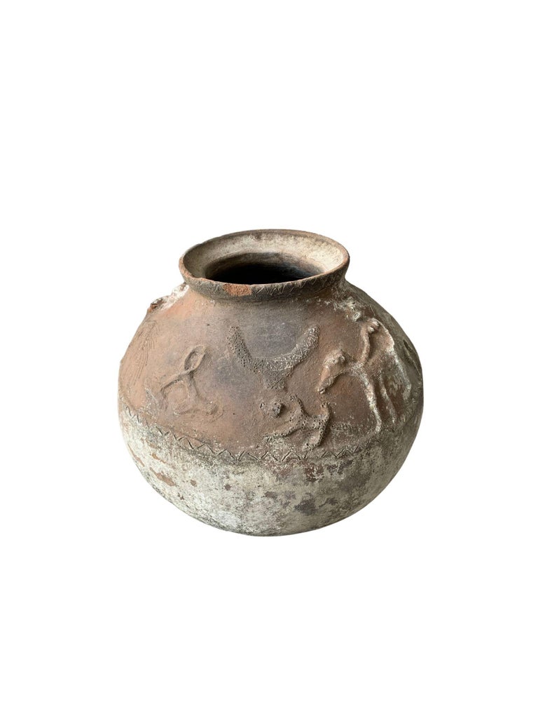 Earthenware Pot with Tribal Motifs from Sumba Island, Indonesia, c ...