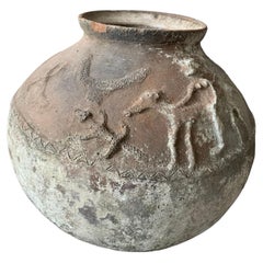Earthenware Pot with Tribal Motifs from Sumba Island, Indonesia, c. 1900
