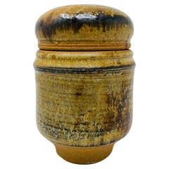 Retro Earthenware Pottery Jar with Lid in the Style of David Cressey / Robert Maxwell