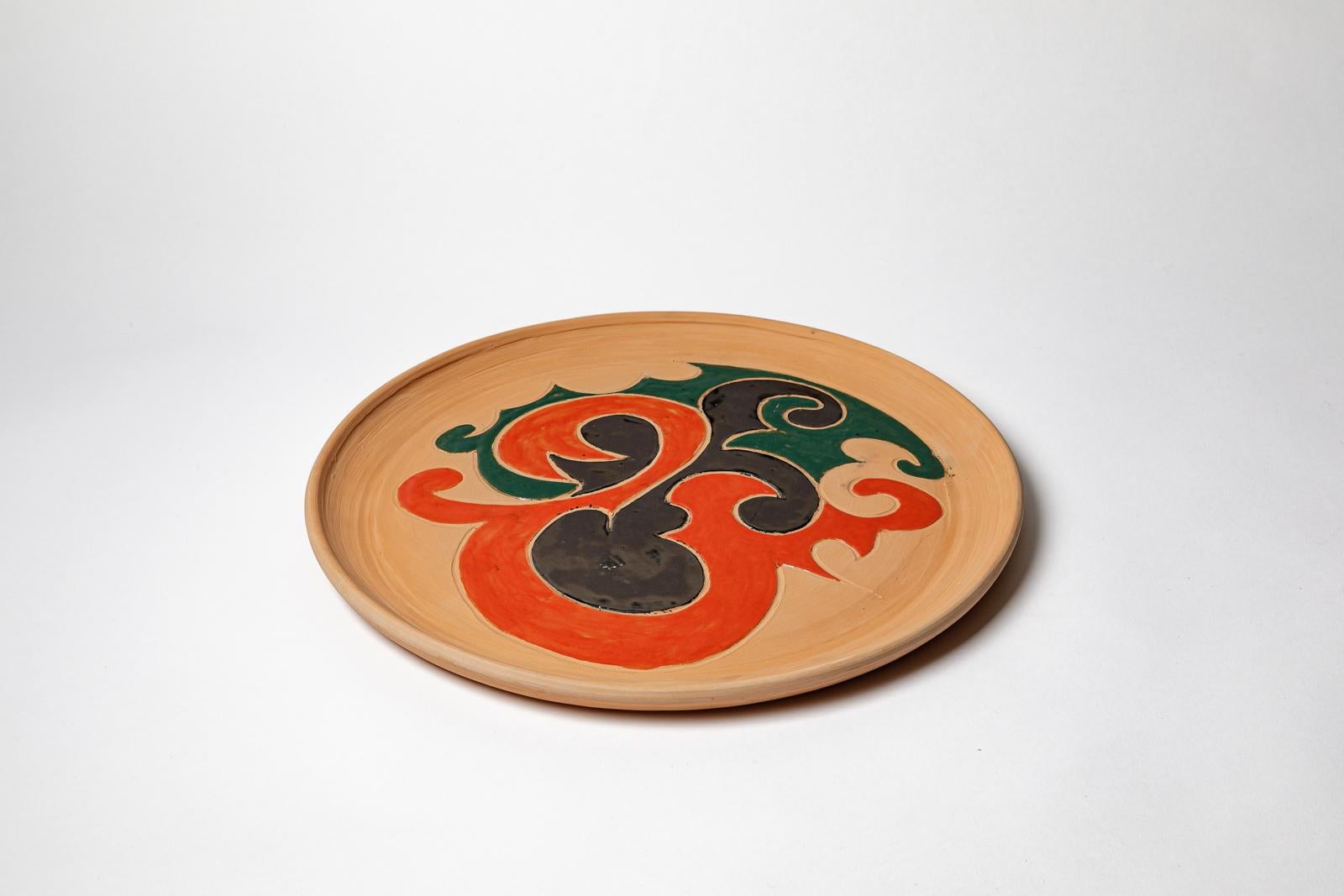 Beaux-Arts Piatto scultura in terracotta di George Martin, 1970-1980 circa. in vendita