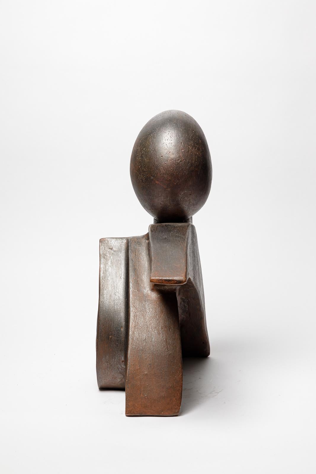 Escultura de barro de Georges Martin,  circa 1980- 1990 Francés en venta