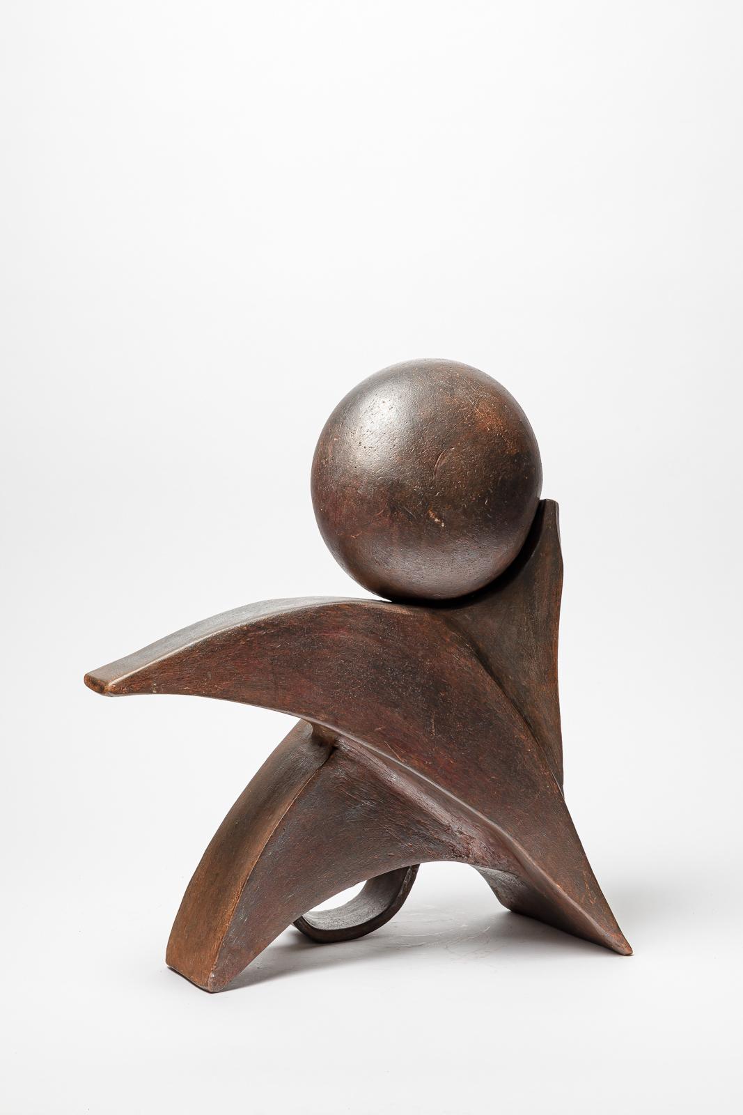 Escultura de barro de Georges Martin,  circa 1980- 1990 en Excelente estado para la venta en Saint-Ouen, FR