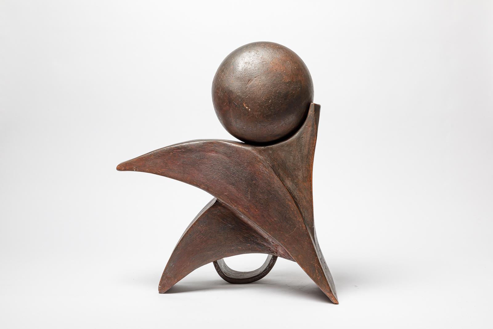 Escultura de barro de Georges Martin,  circa 1980- 1990 siglo XX en venta