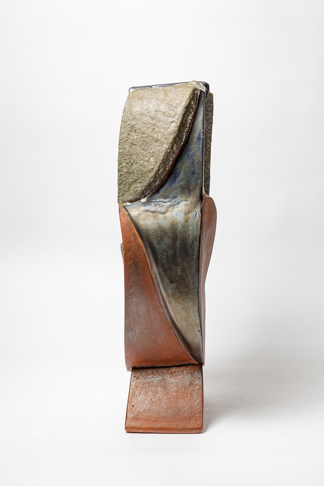 Ceramica Vaso-scultura in terracotta di George Martin, circa 1980. in vendita