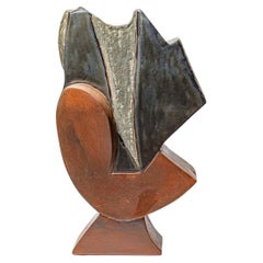 Jarrón-escultura de barro de Georges Martin, hacia 1980.